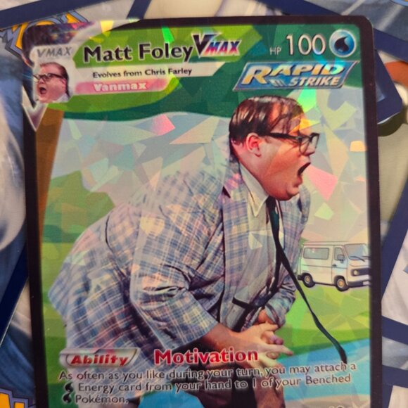 Chris Farley Pokemon Card -Matt Foley - Saturday Night Live - SNL - Picture 6 of 7